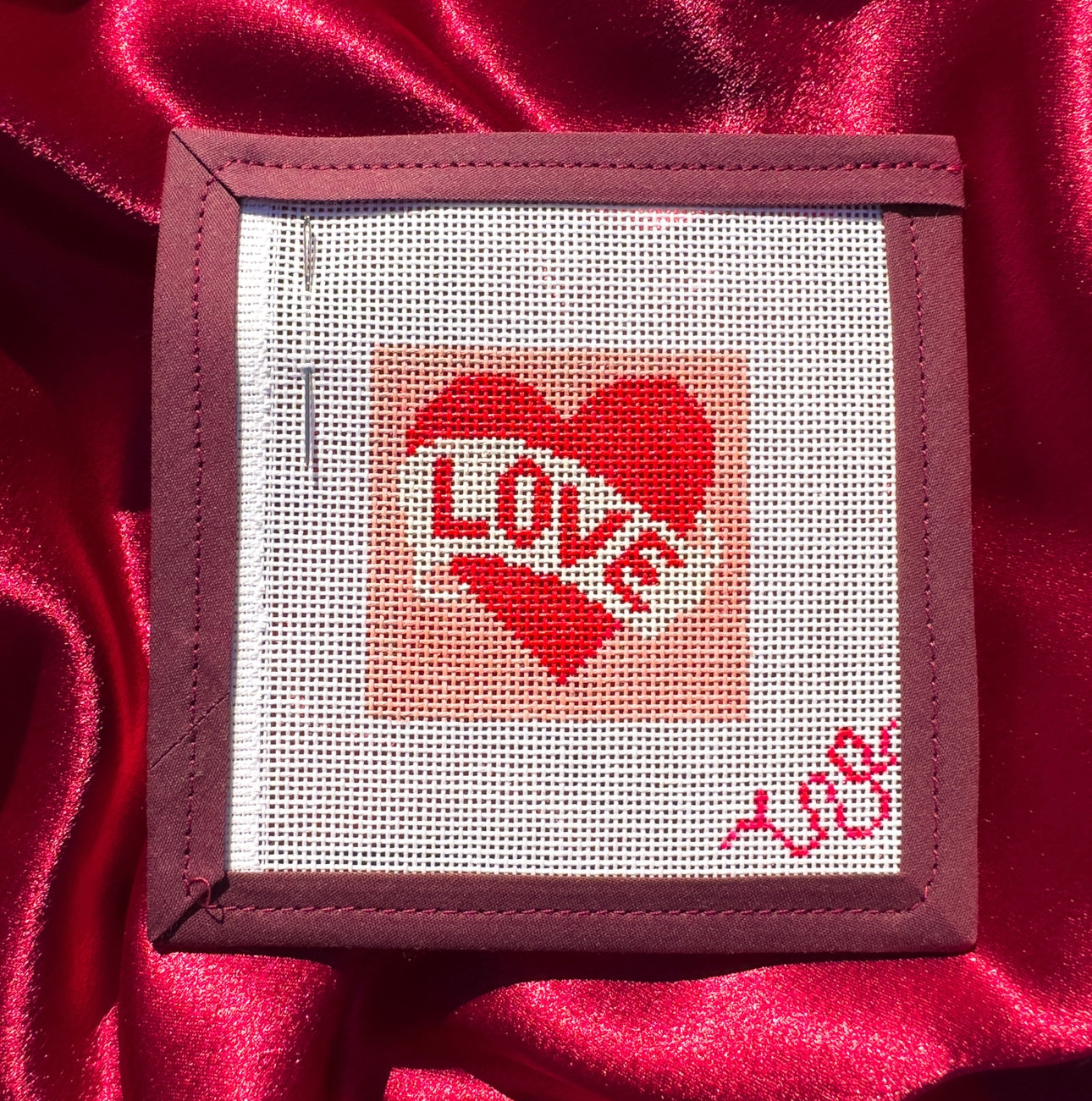 “Love” Mini Needlepoint Canvas