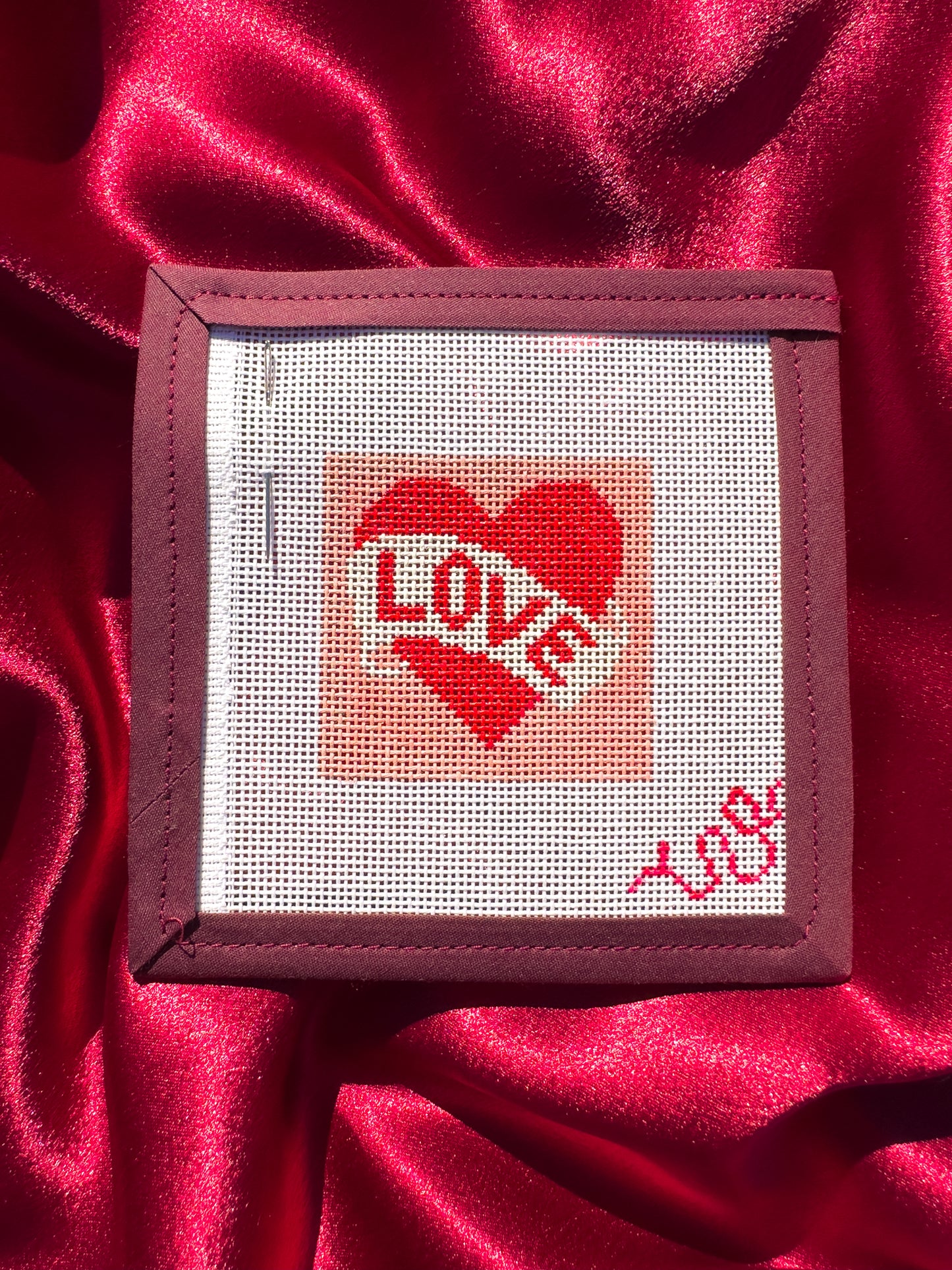 “Love” Mini Needlepoint Canvas