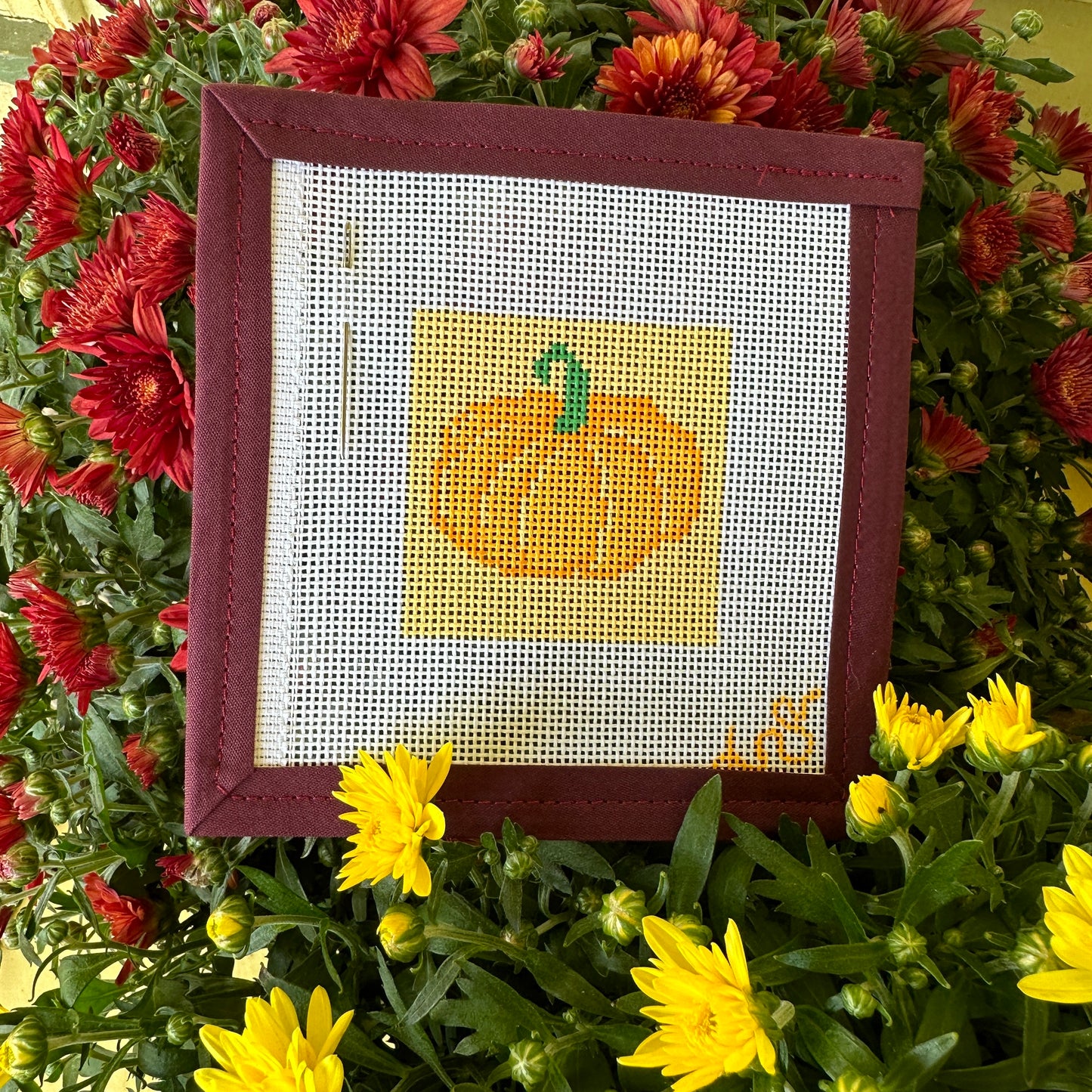 Pumpkin Mini Needlepoint Canvas
