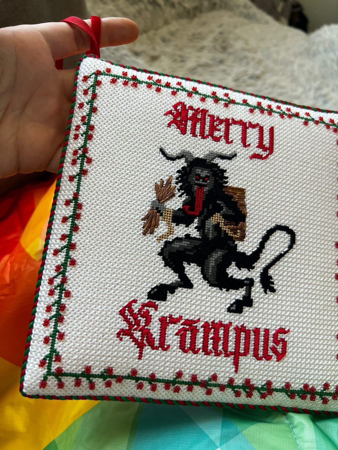 Merry Krampus Needlepoint Canvas