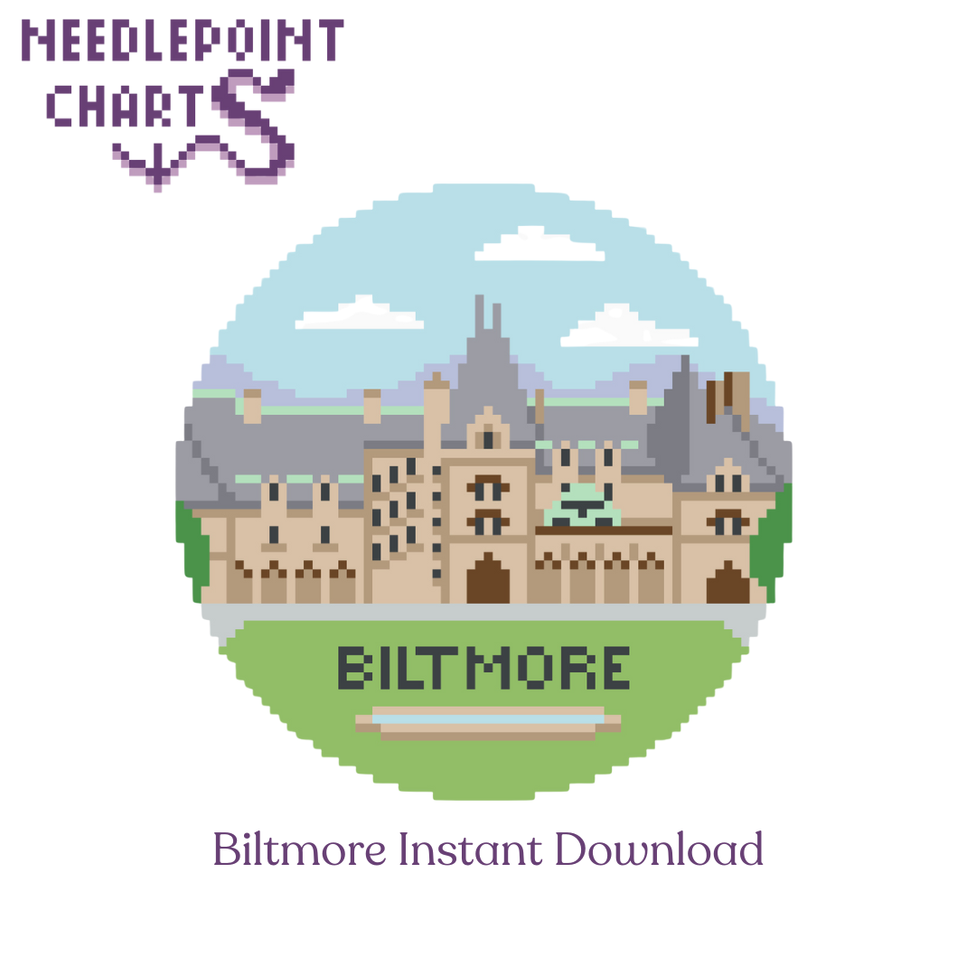 Biltmore Chart for 18 Mesh Needlepoint - Instant Download