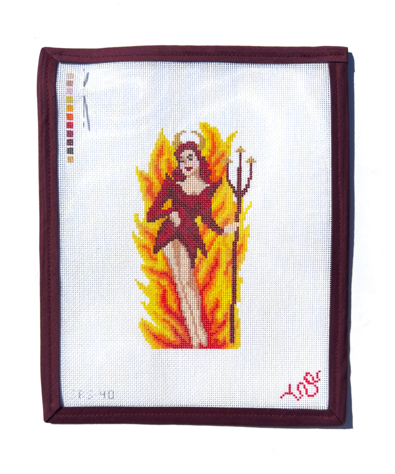 Pin Up Devil Needlepoint Canvas