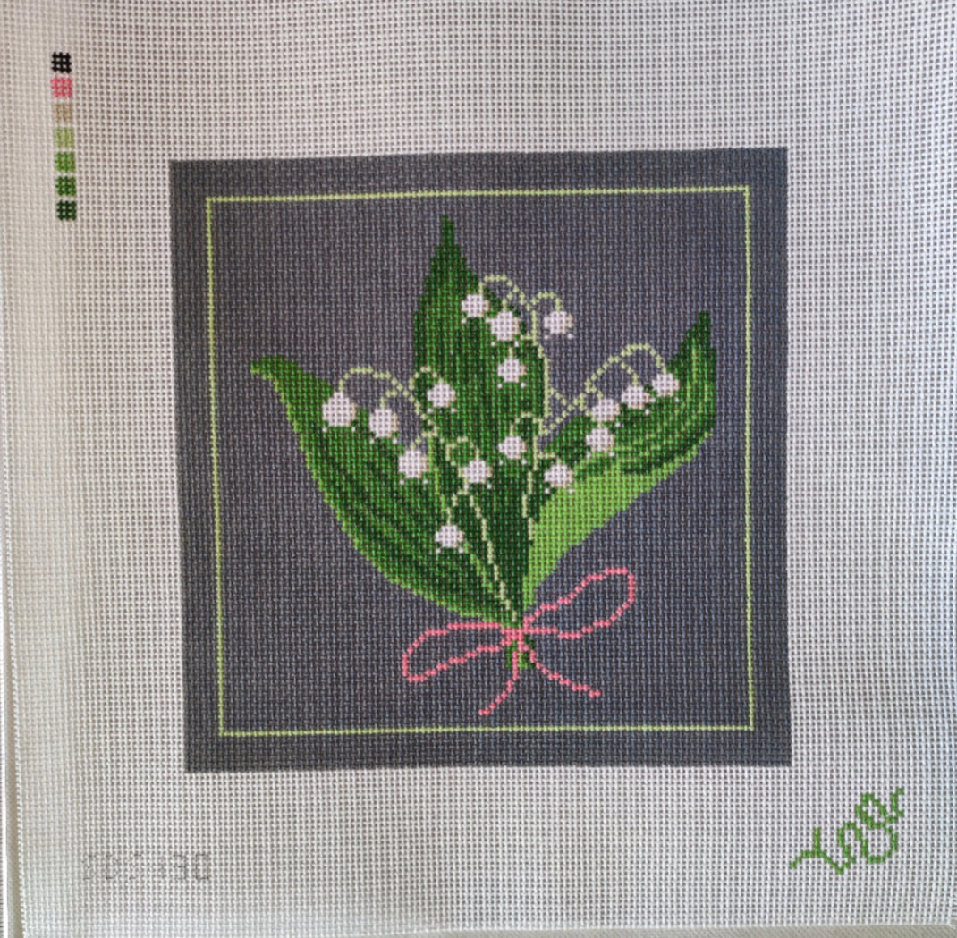 Lily of the Valley Hand Painted Needlepoint Canvas