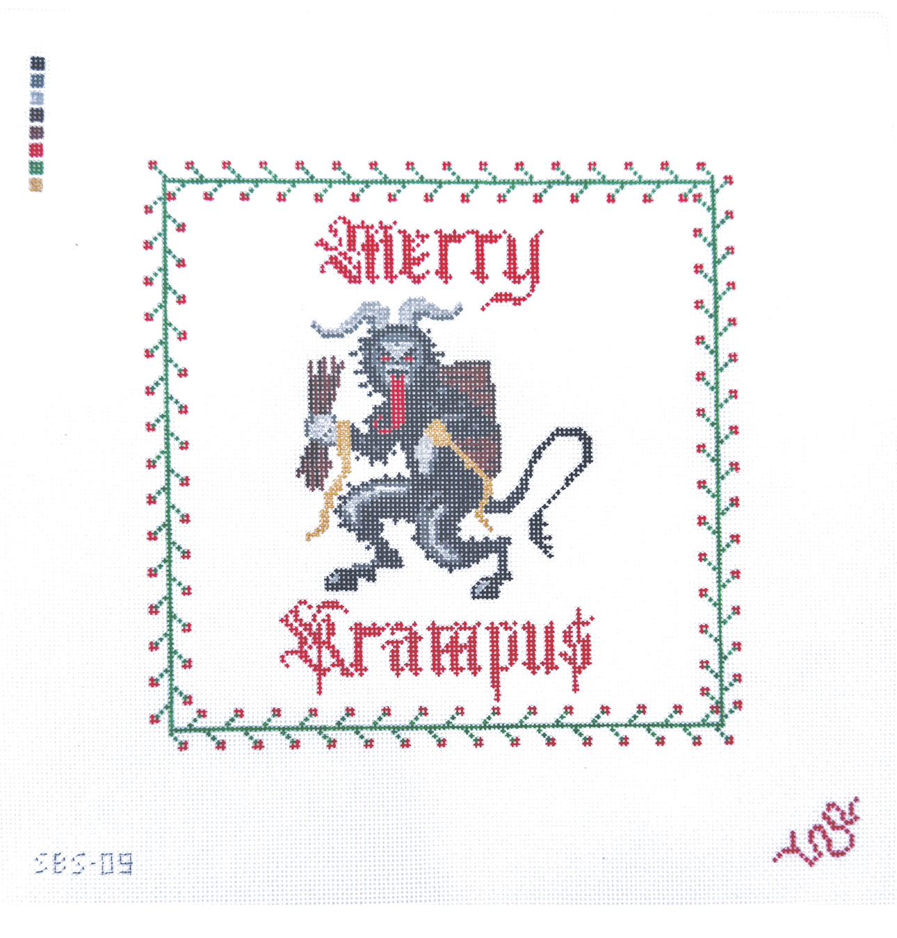 Merry Krampus Needlepoint Canvas