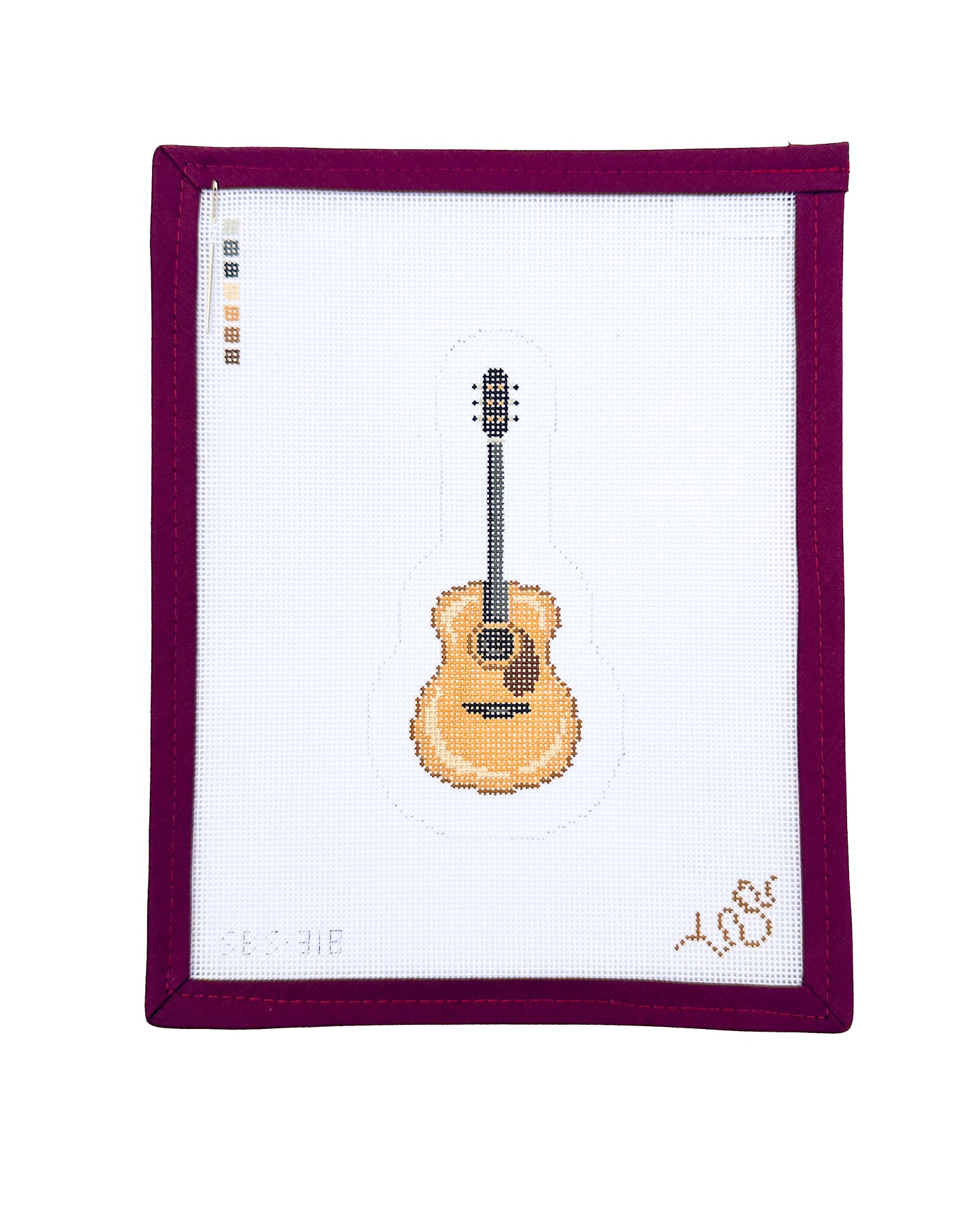 Acoustic Guitar Needlepoint Canvas