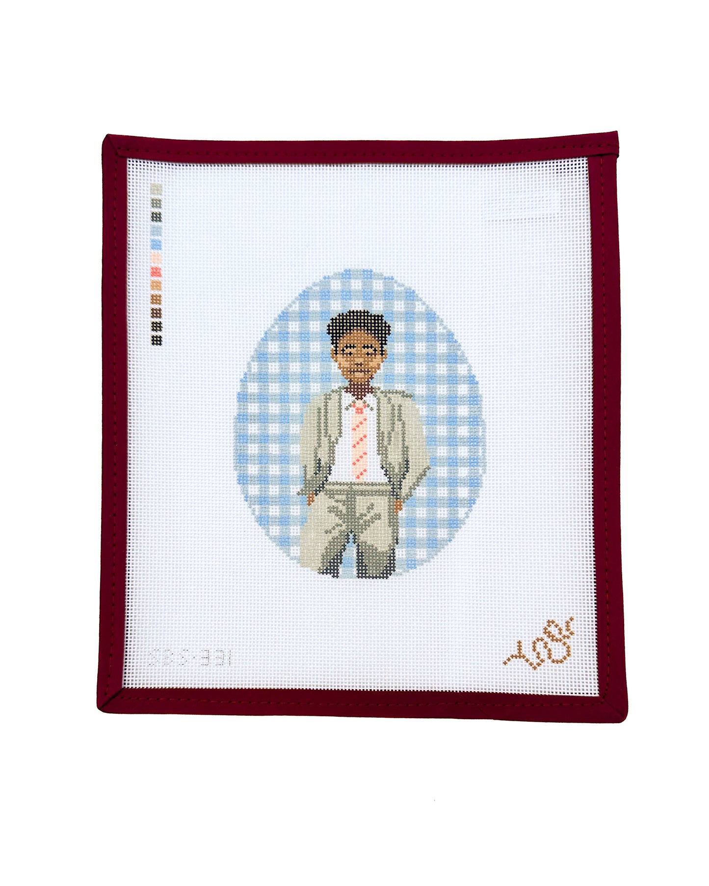 Easter Egg Needlepoint Canvas - Boy in Easter Sunday Best