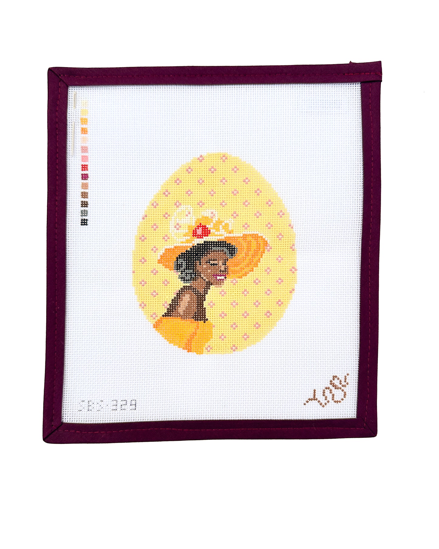 Easter Egg Needlepoint Canvas - Mom in Easter Sunday Best
