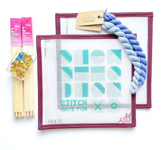 Beginner Needlepoint Stitch Sampler Kit + Class