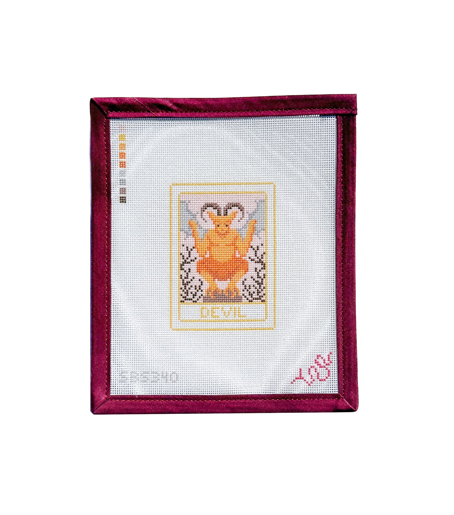 Devil Tarot Card Needlepoint Canvas