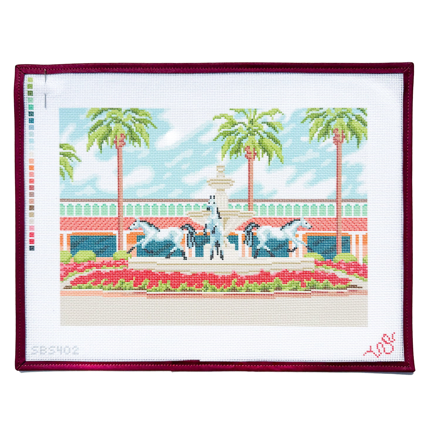 Old Town Scottsdale Fountain Needlepoint Canvas