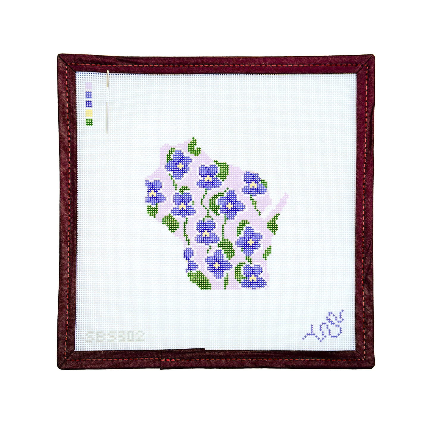 Wisconsin State Flower Needlepoint Canvas