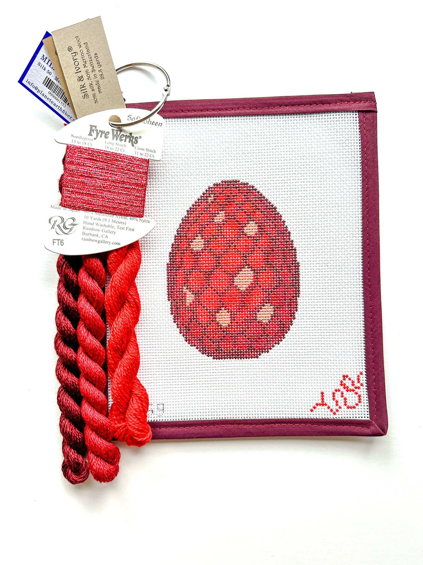 Dragon Egg Hand Painted Needlepoint Canvas and Threads