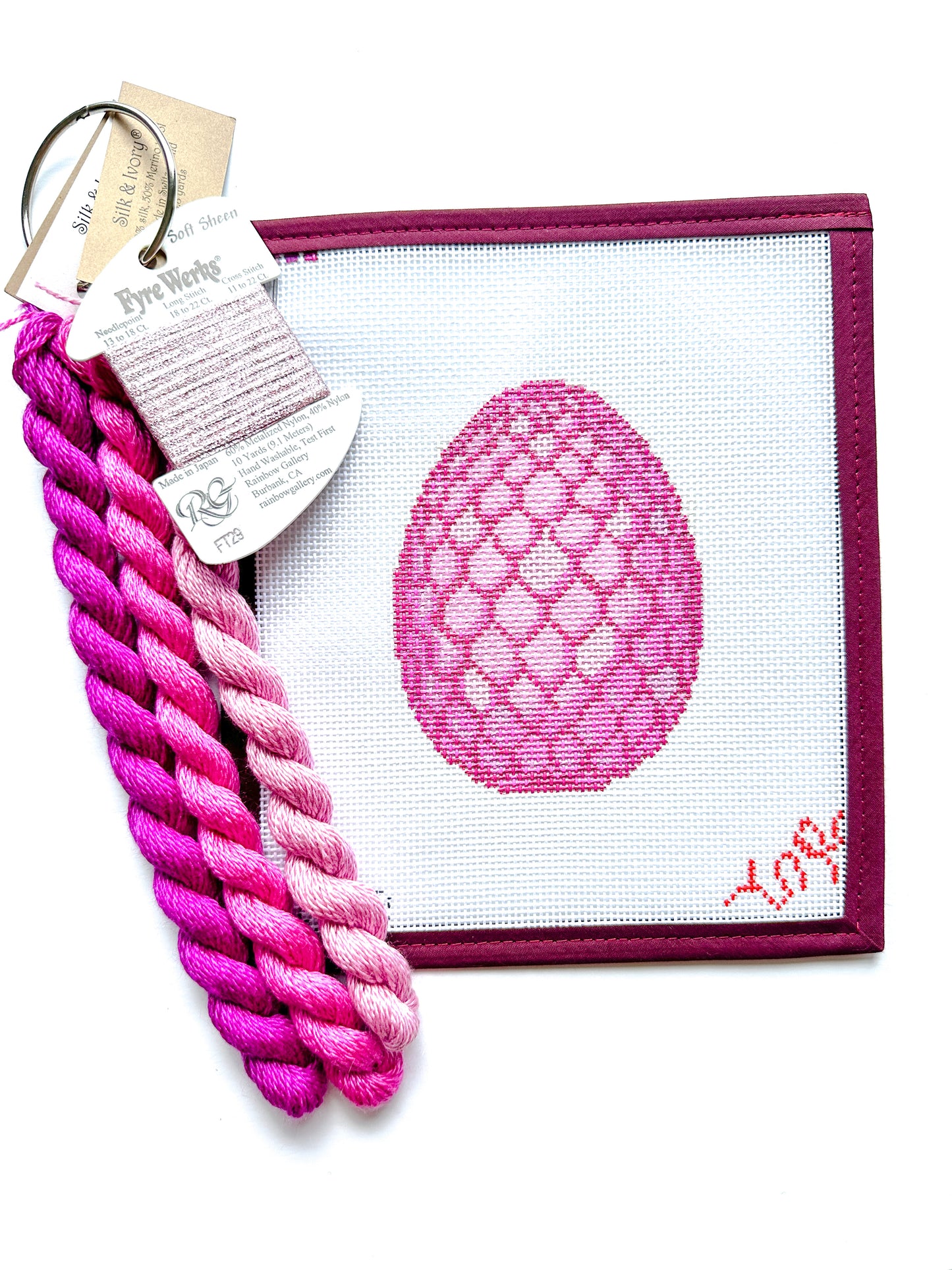 Dragon Egg Hand Painted Needlepoint Canvas and Threads