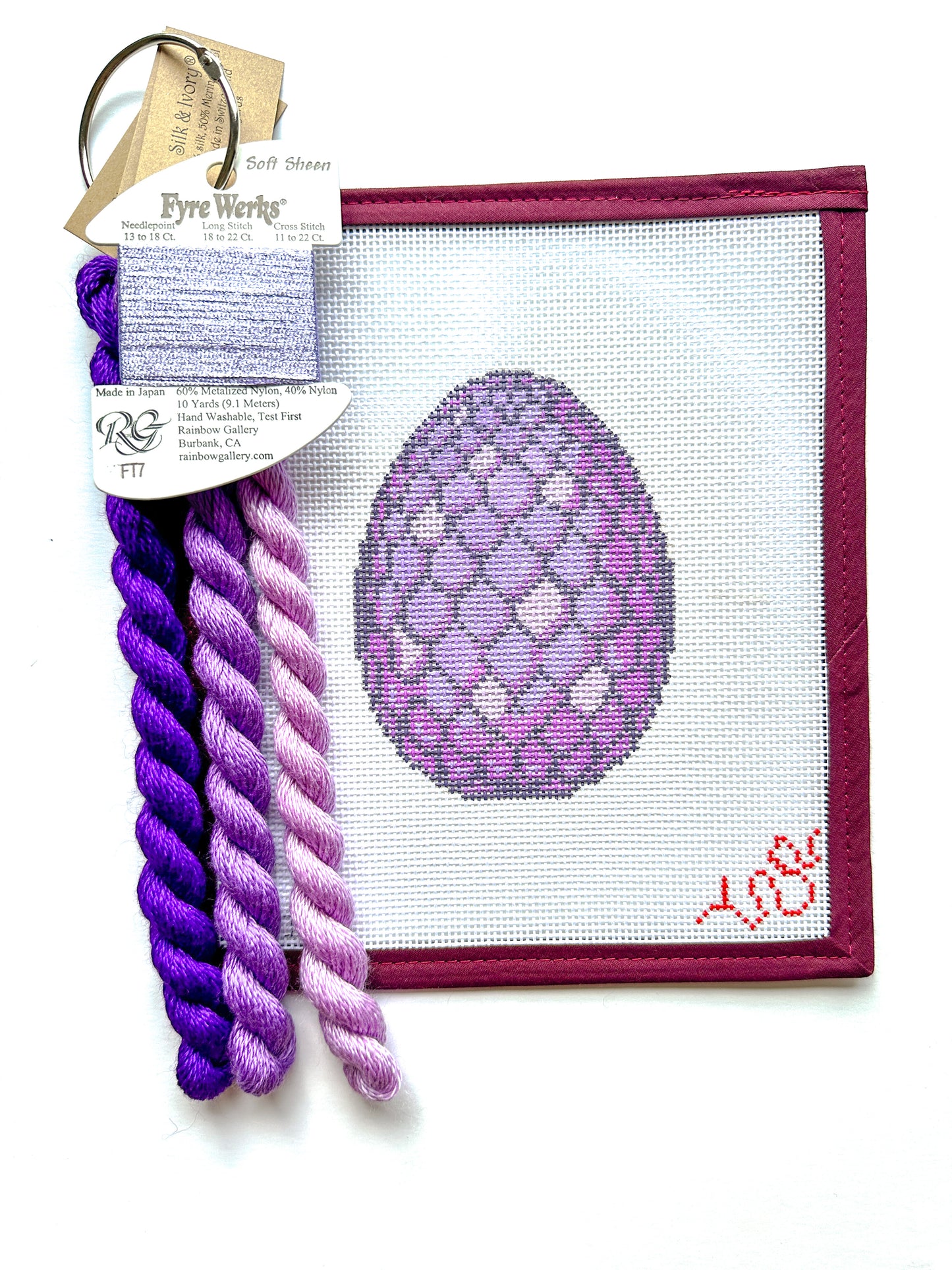 Dragon Egg Hand Painted Needlepoint Canvas and Threads