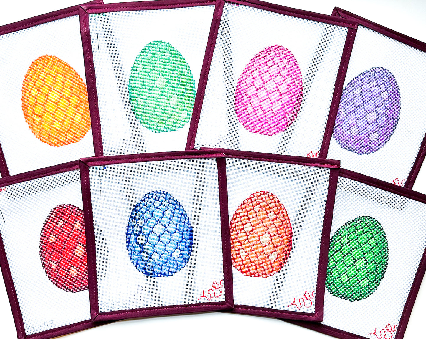 Dragon Egg Hand Painted Needlepoint Canvas and Threads