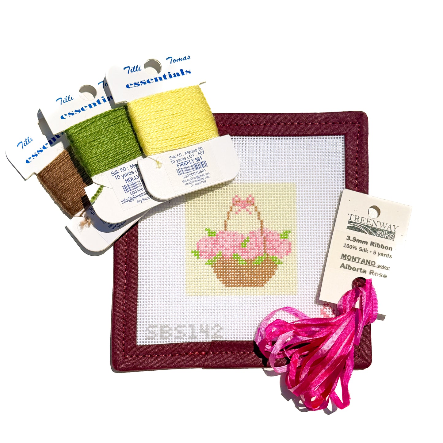 Hydrangea Mini Needlepoint Kit
