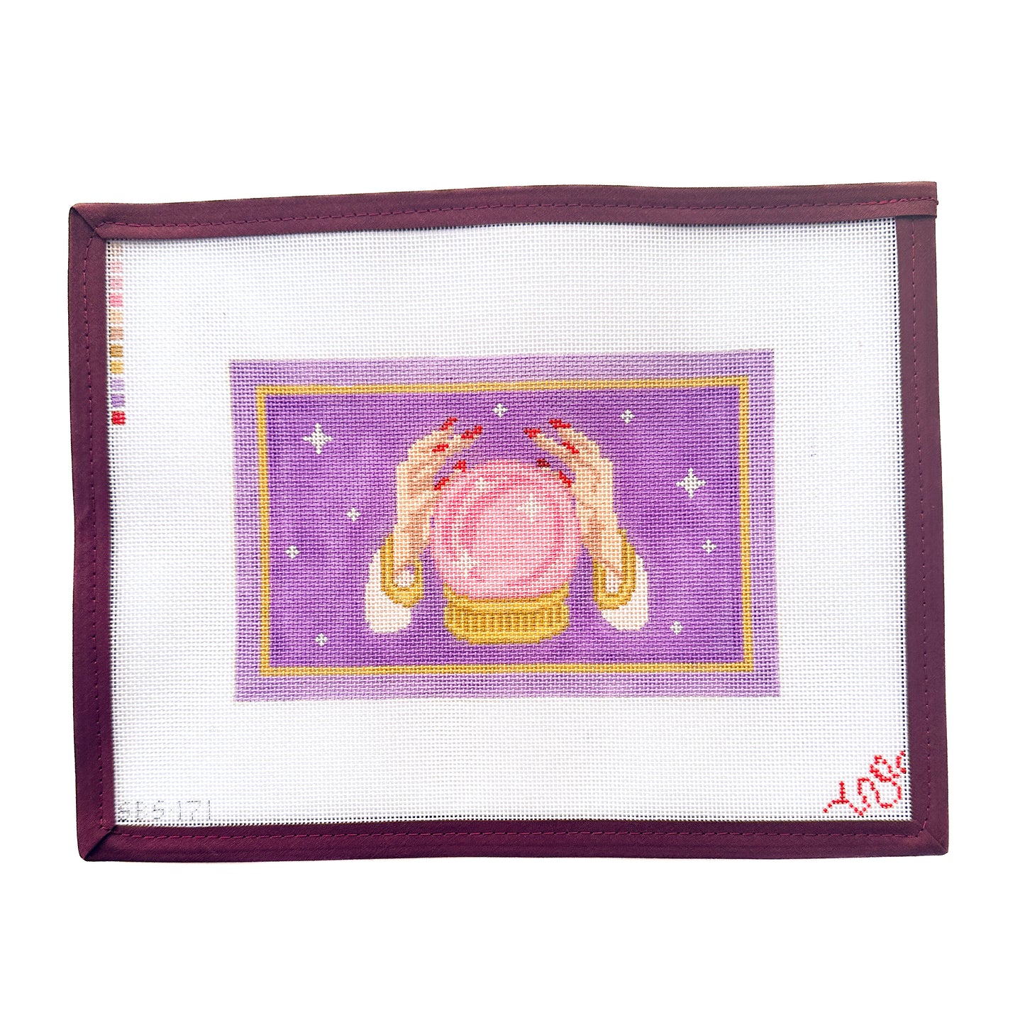 Mystic Crystal Ball Hand Painted Needlepoint Canvas