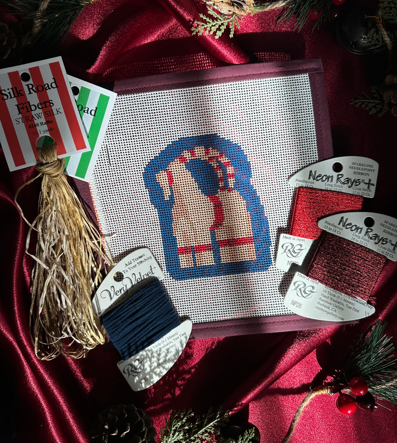 Swedish Yule Goat Needlepoint Canvas