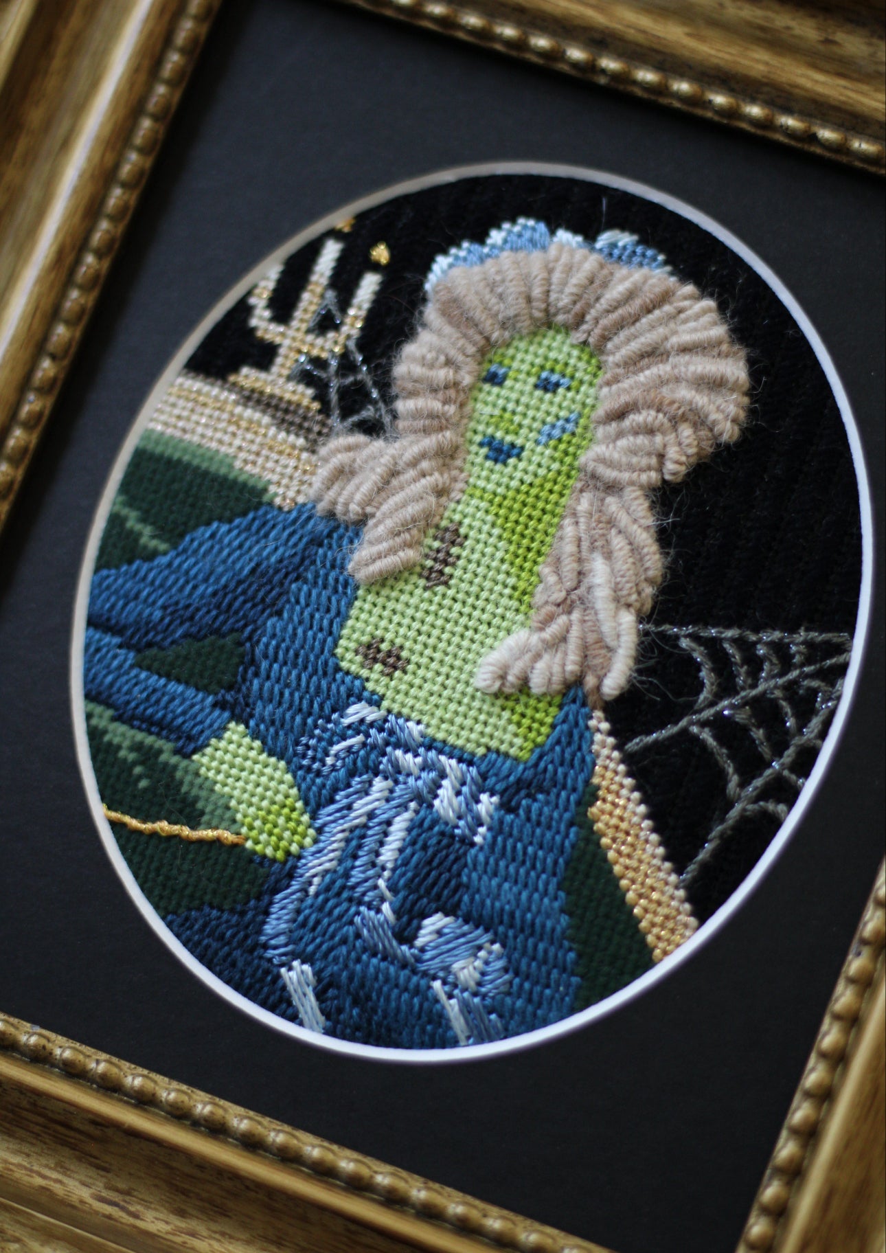 "Bride of Frankenstein the XIV" Needlepoint Canvas