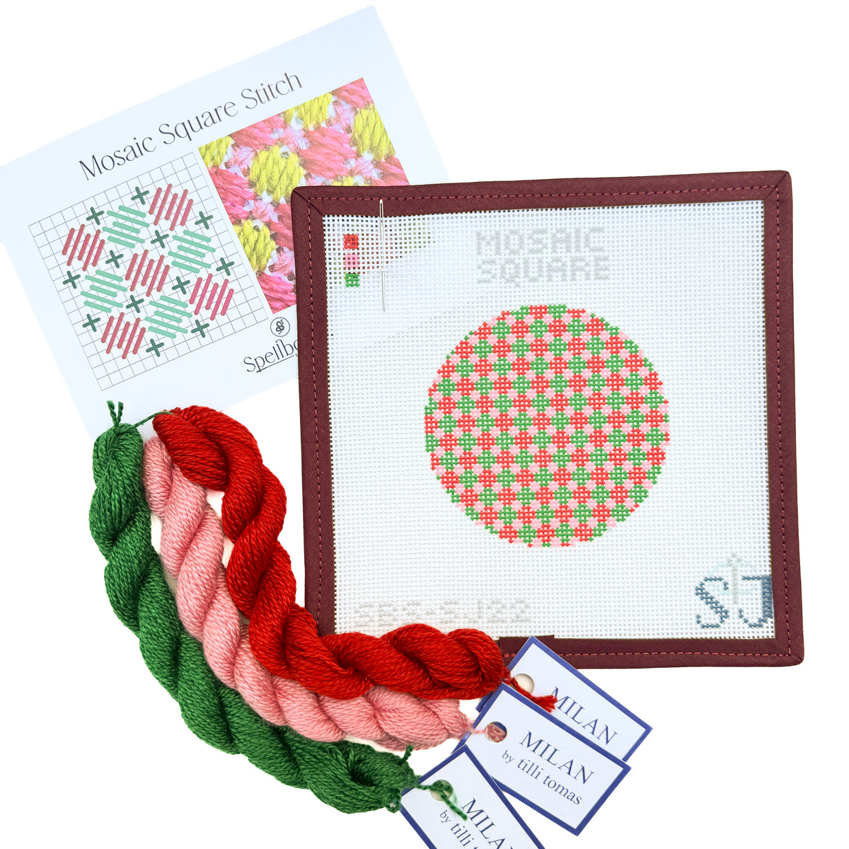 Mosaic Square Stitch Needlepoint Canvas