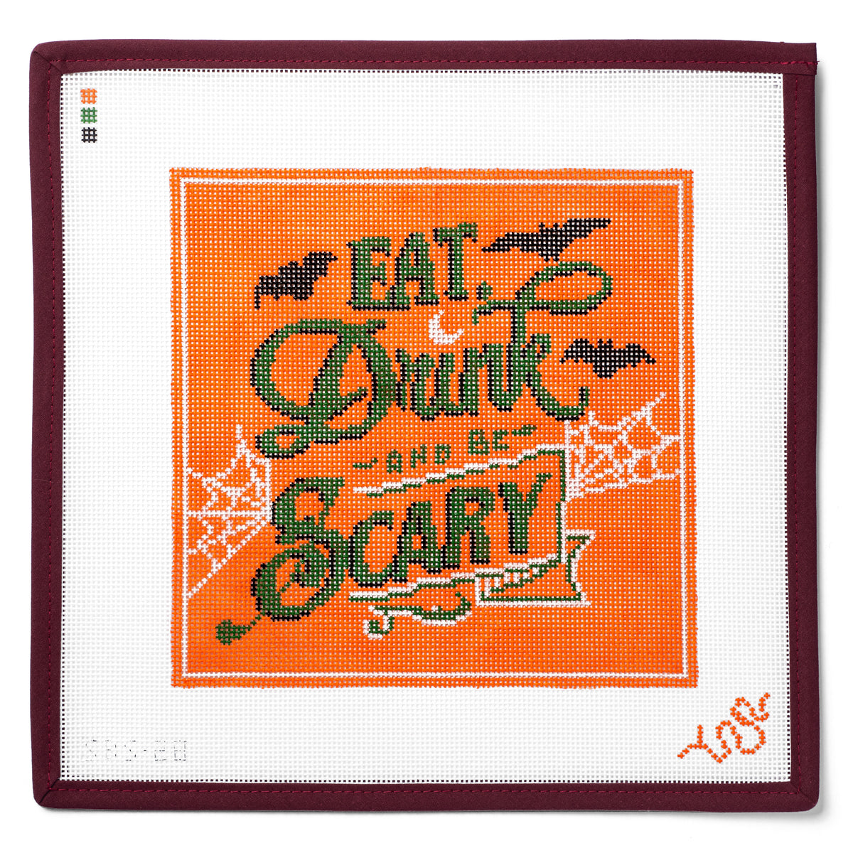 "Eat Drink and Be Scary" Halloween Needlepoint Canvas