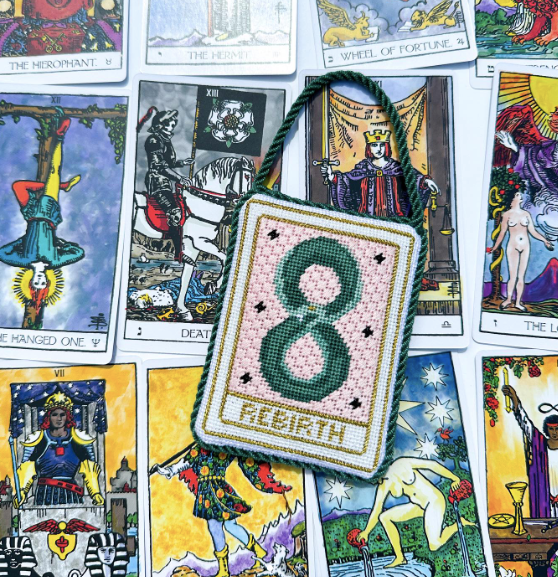Rebirth Tarot Card Needlepoint Canvas