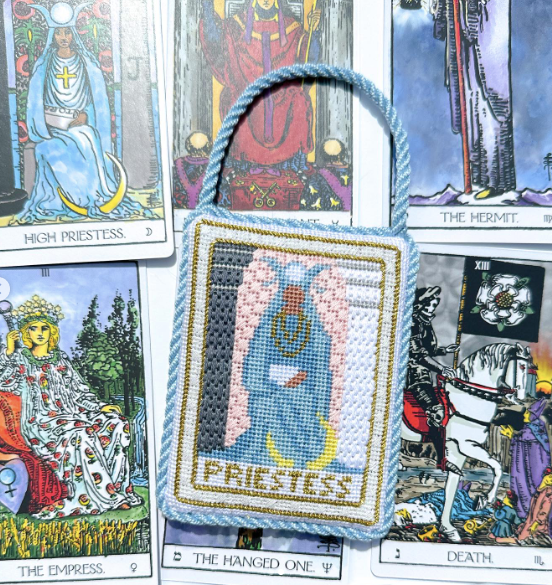 Priestess Tarot Card Needlepoint Canvas