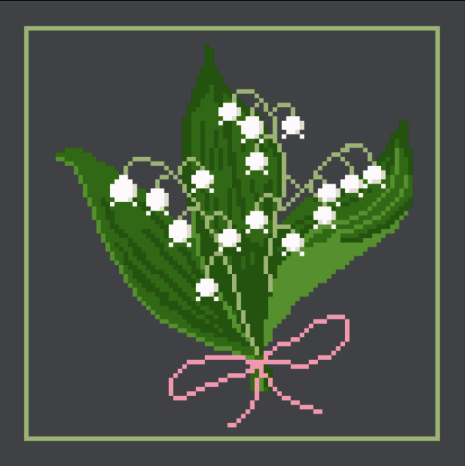 Lily of the Valley Hand Painted Needlepoint Canvas