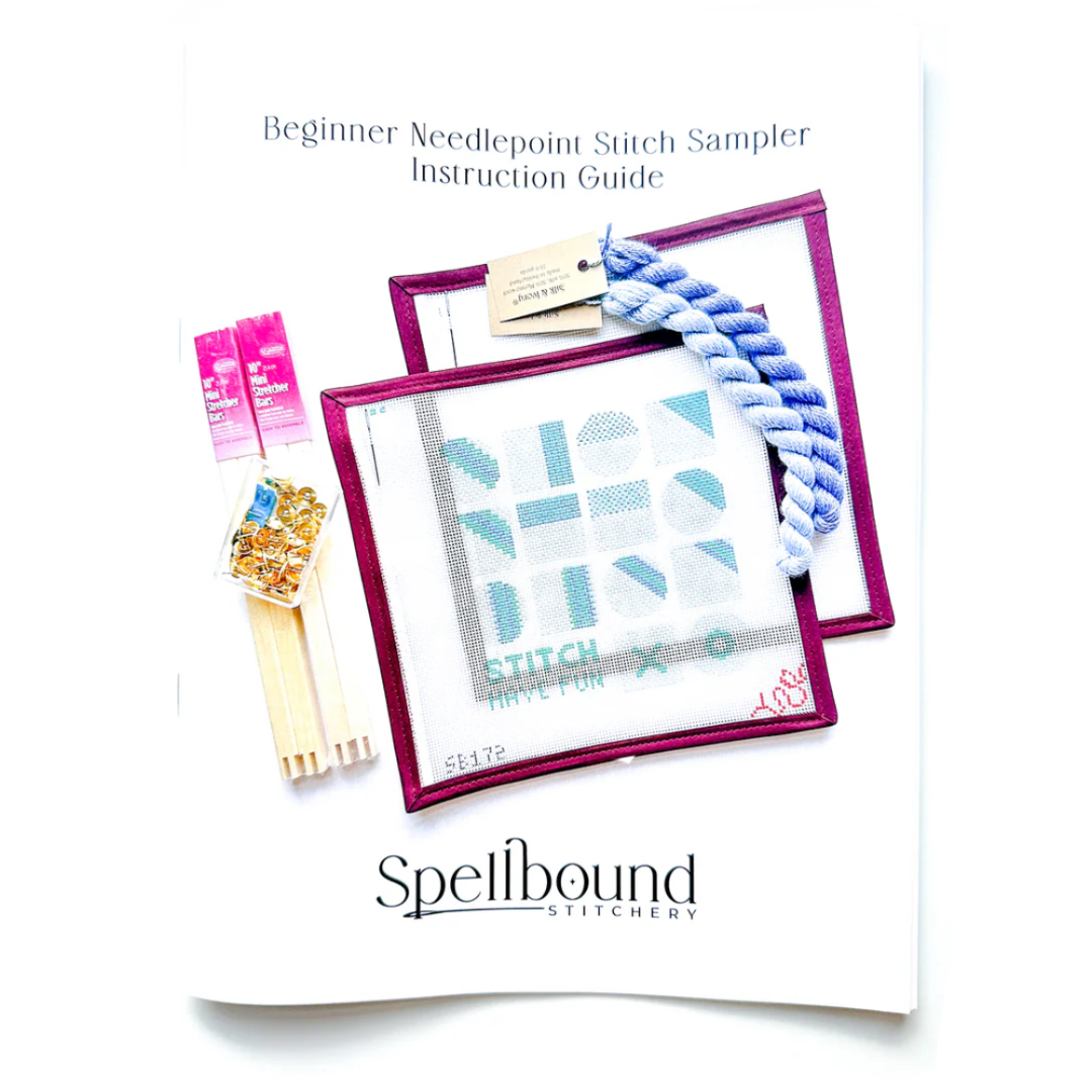 Beginner Needlepoint Stitch Sampler Book and Video Instructions