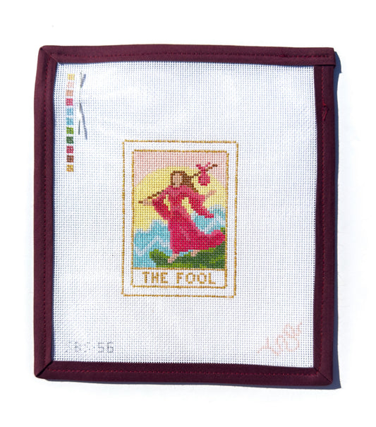 The Fool Tarot Card Needlepoint Canvas