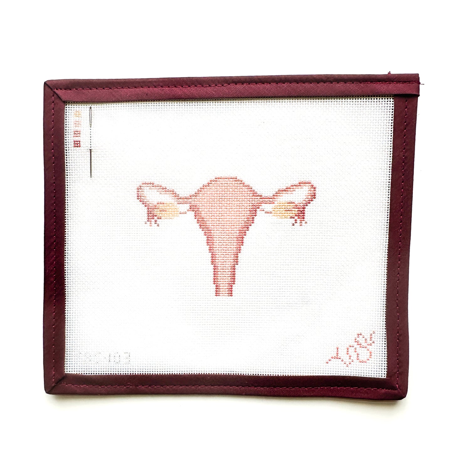 Uterus Needlepoint Canvas - enclosed view