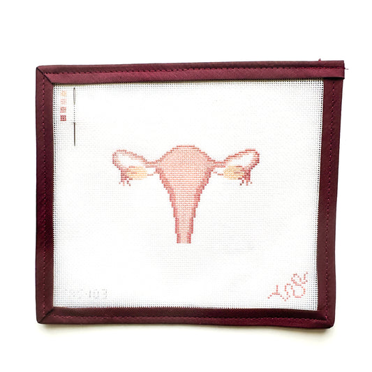 Uterus Needlepoint Canvas - enclosed view