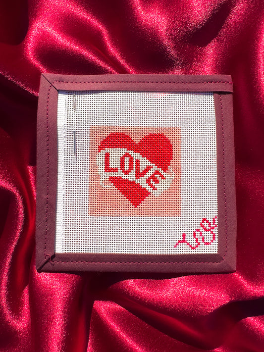 “Love” Mini Needlepoint Canvas