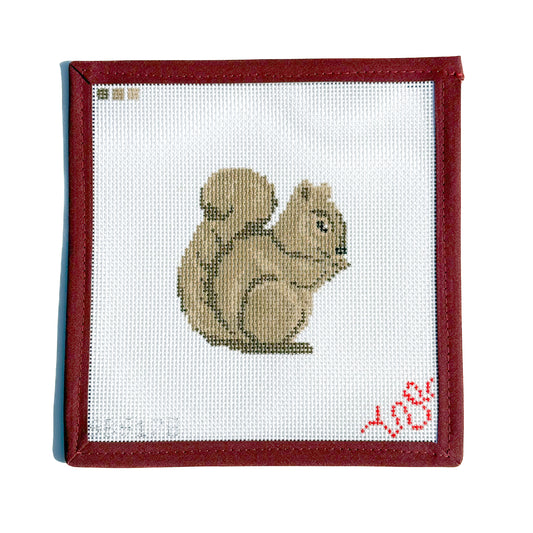 Baby Squirrel Hand Painted Needlepoint Canvas