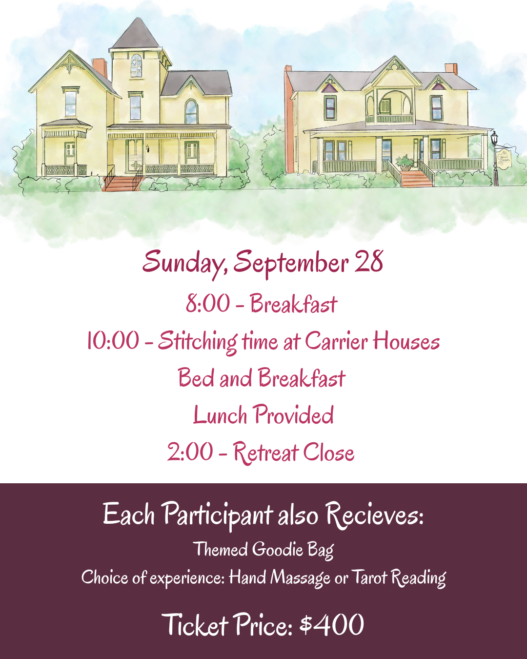 Ticket to Stitch a Spell with Spellbound Stitchery September 26, 27, 28 2025