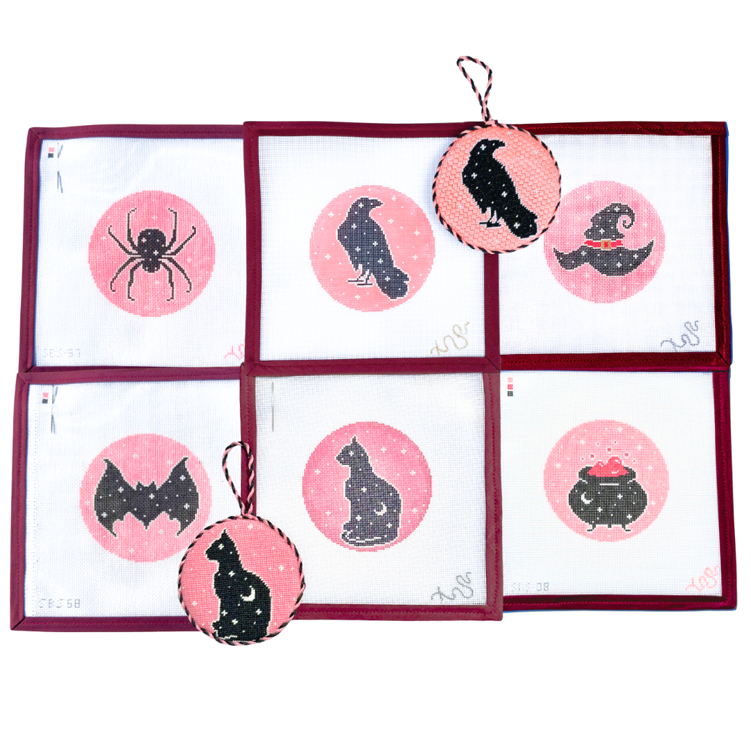 Pink and Spooky Needlepoint Canvas Collection