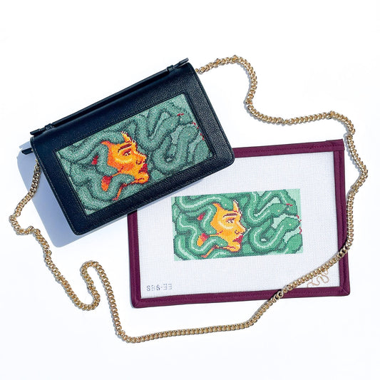 Medusa Needlepoint Canvas, Medusa Needlepoint, Greek Mythology Needlepoint