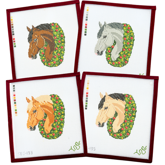 Christmas Horse Needlepoint Canvas