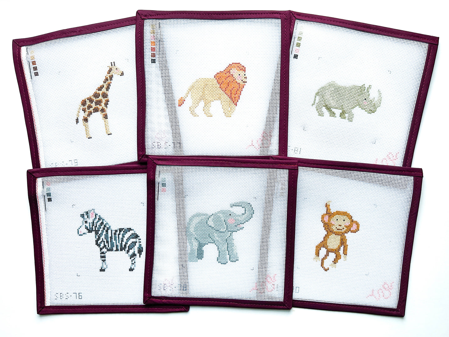 Full Set of Safari Animal Needlepoint Canvases!