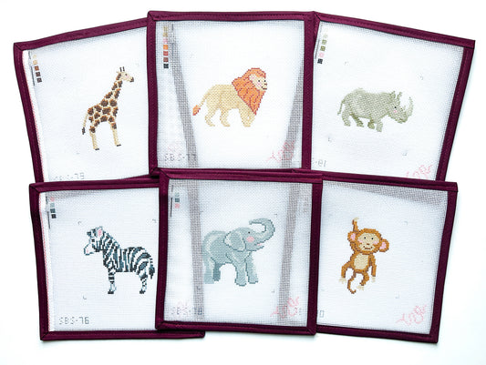 Full Set of Safari Animal Needlepoint Canvases!