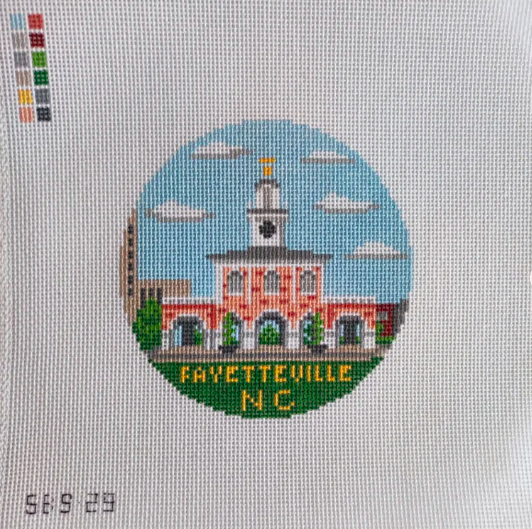 Fayetteville NC Needlepoint Canvas, Fayetteville needlepoint canvas, fayetteville market house