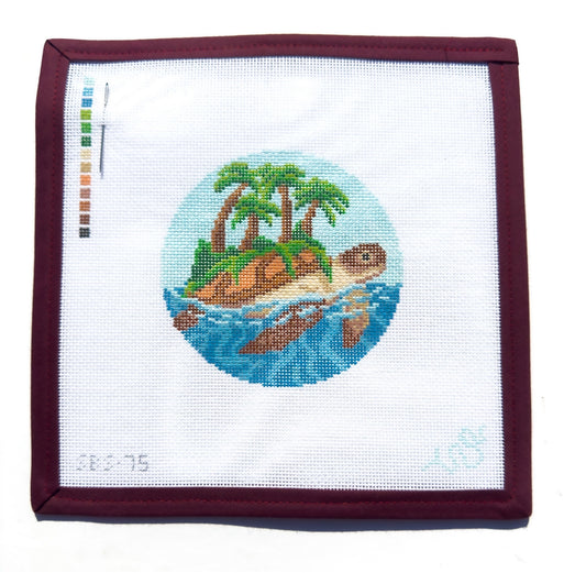 Turtle Island Needlepoint Canvas 4” Round
