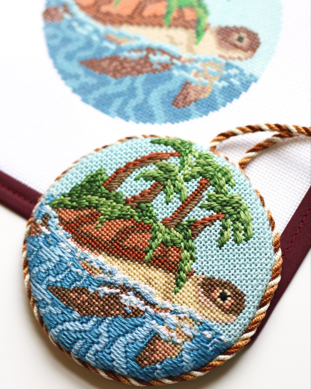 Turtle Island Needlepoint Canvas 4” Round