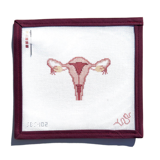 Uterus Cross Section Needlepoint Canvas