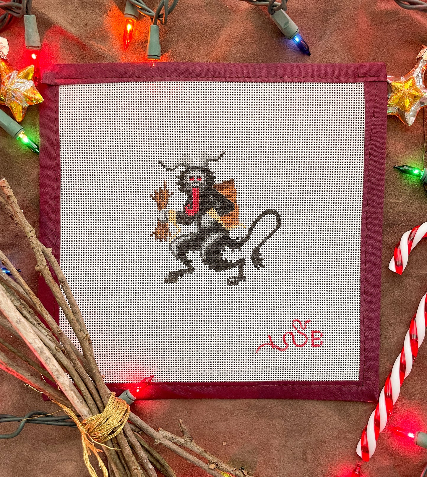 Krampus Needlepoint Canvas