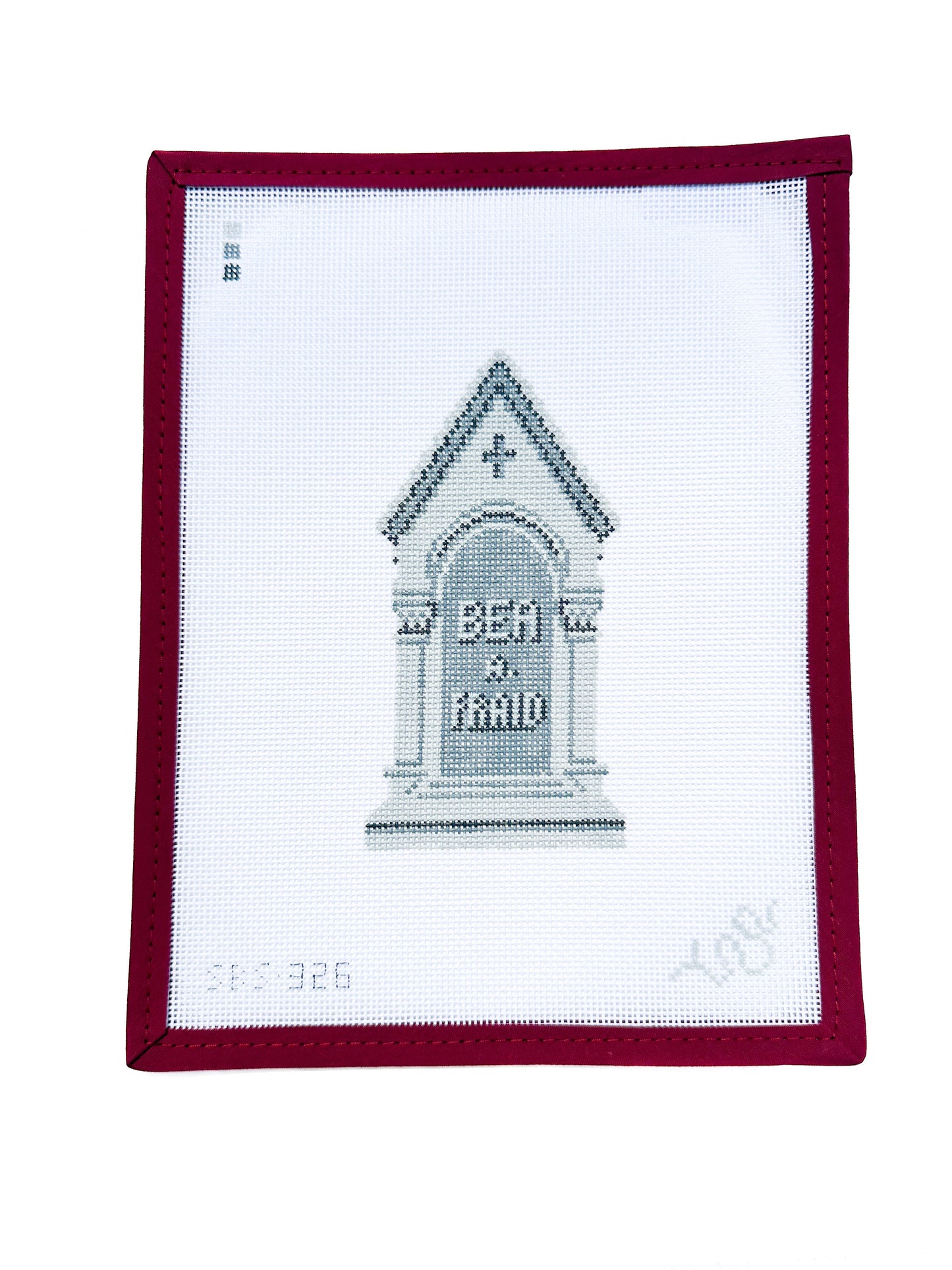 Headstone Needlepoint Canvas - "Bea A. Fraid"