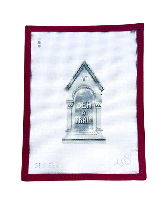 Headstone Needlepoint Canvas - "Bea A. Fraid"