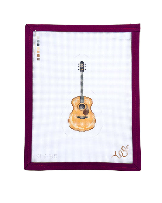 Acoustic Guitar Needlepoint Canvas