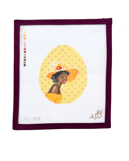 Easter Egg Needlepoint Canvas - Mom in Easter Sunday Best