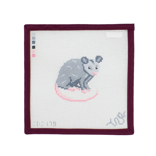 Baby Possum Hand Painted Needlepoint Canvas